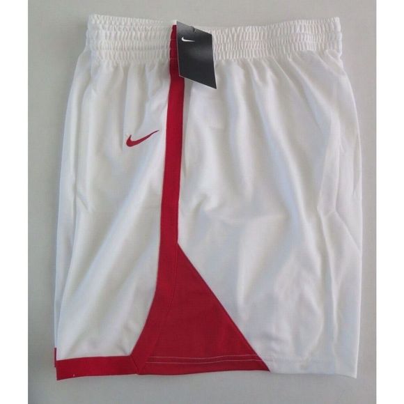 Nike AV2251 109 Women's Plus Sz 2XL White/Scarlet Red Basketball Practice Shorts - Picture 3 of 4